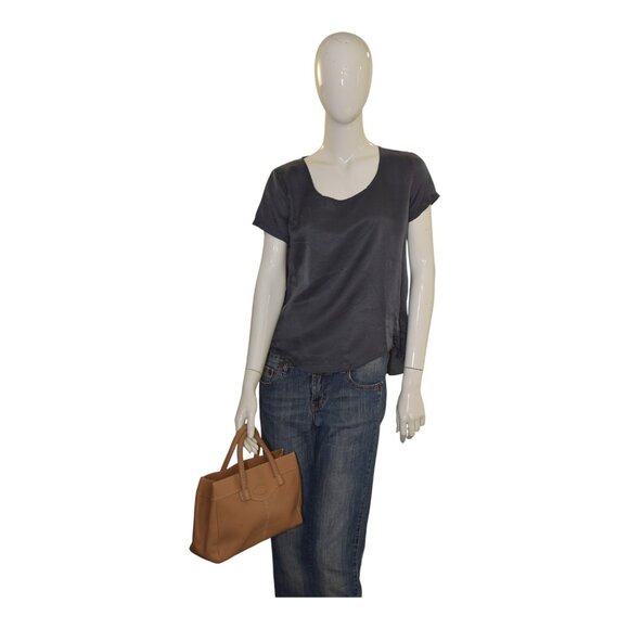 Tod's Caramel Leather Contrast stitching Top Handle Shoulder bag Handbag - Picture 2 of 16